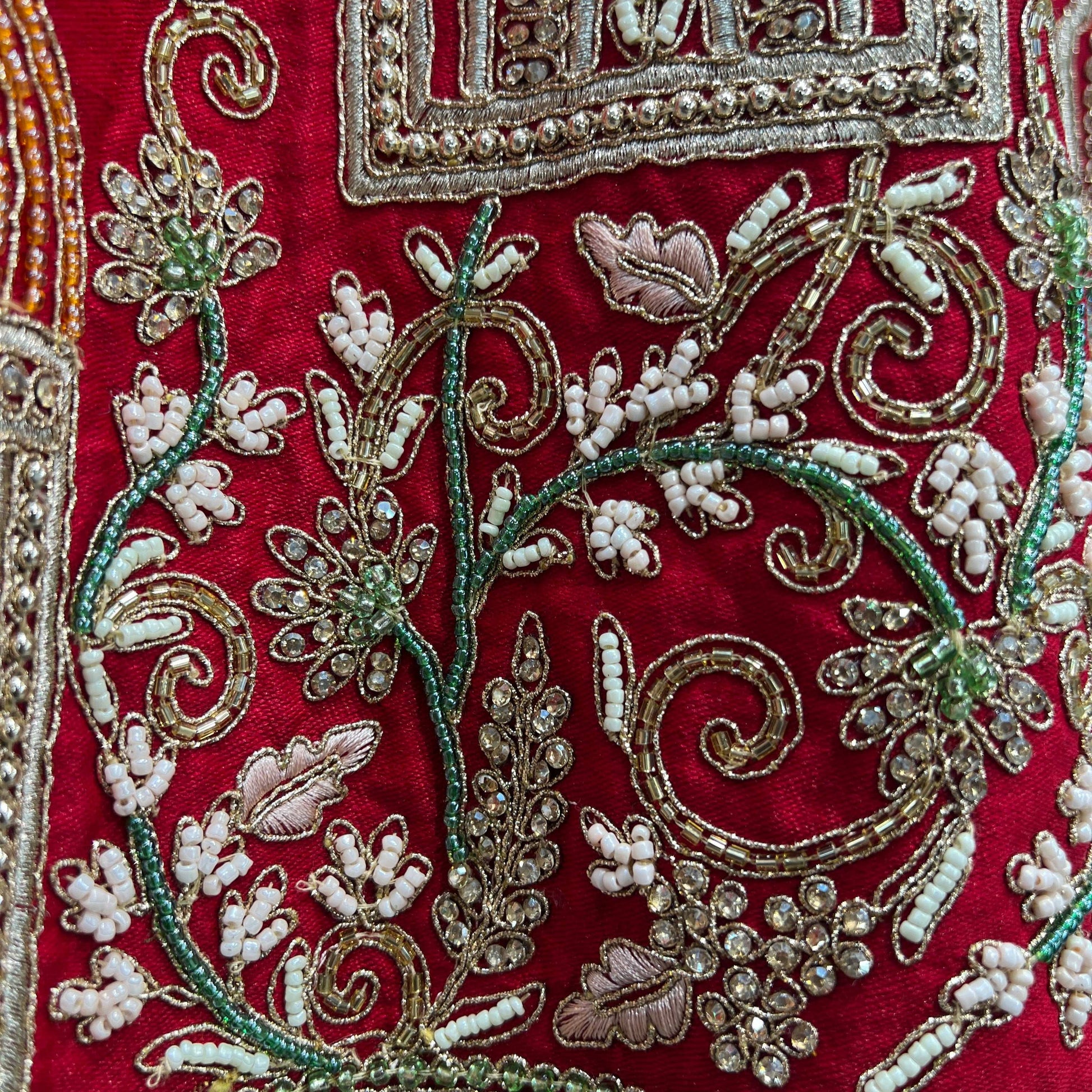 Amrapali - Doli Baraat Handwork Raw Silk Royal Red Bridal Lehenga