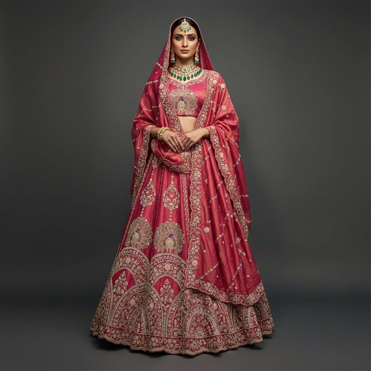 Amrapali - Tissue Silk Zardosi Handwork Royal Look Designer Lehenga