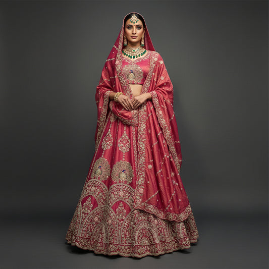 Amrapali - Tissue Silk Zardosi Handwork Royal Look Designer Lehenga