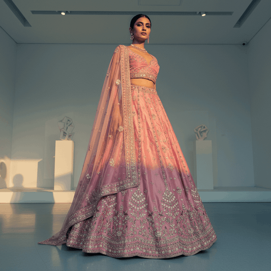 Amrapali - Tissue Silk Zardosi Handwork Royal Look Designer Lehenga