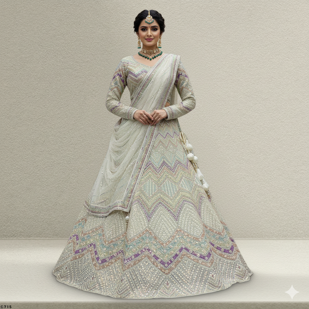 Celestial Collection: Ready-to-Wear Multicolor Reception and Sangeet Lehengas