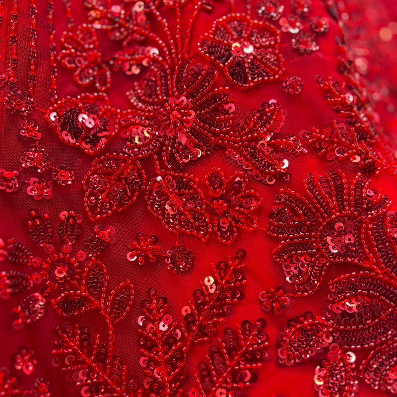 Jazzagals - Designer Replica Monotone Handwork Couture Lehenga Red