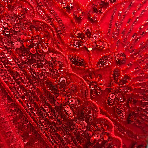 Jazzagals - Designer Replica Monotone Handwork Couture Lehenga Red