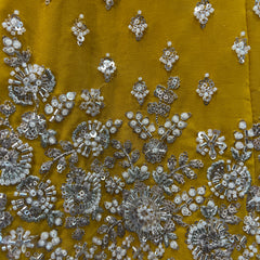 Jazzagals - Intricate Handwork Flared Stunning Yellow Georgette Lehenga