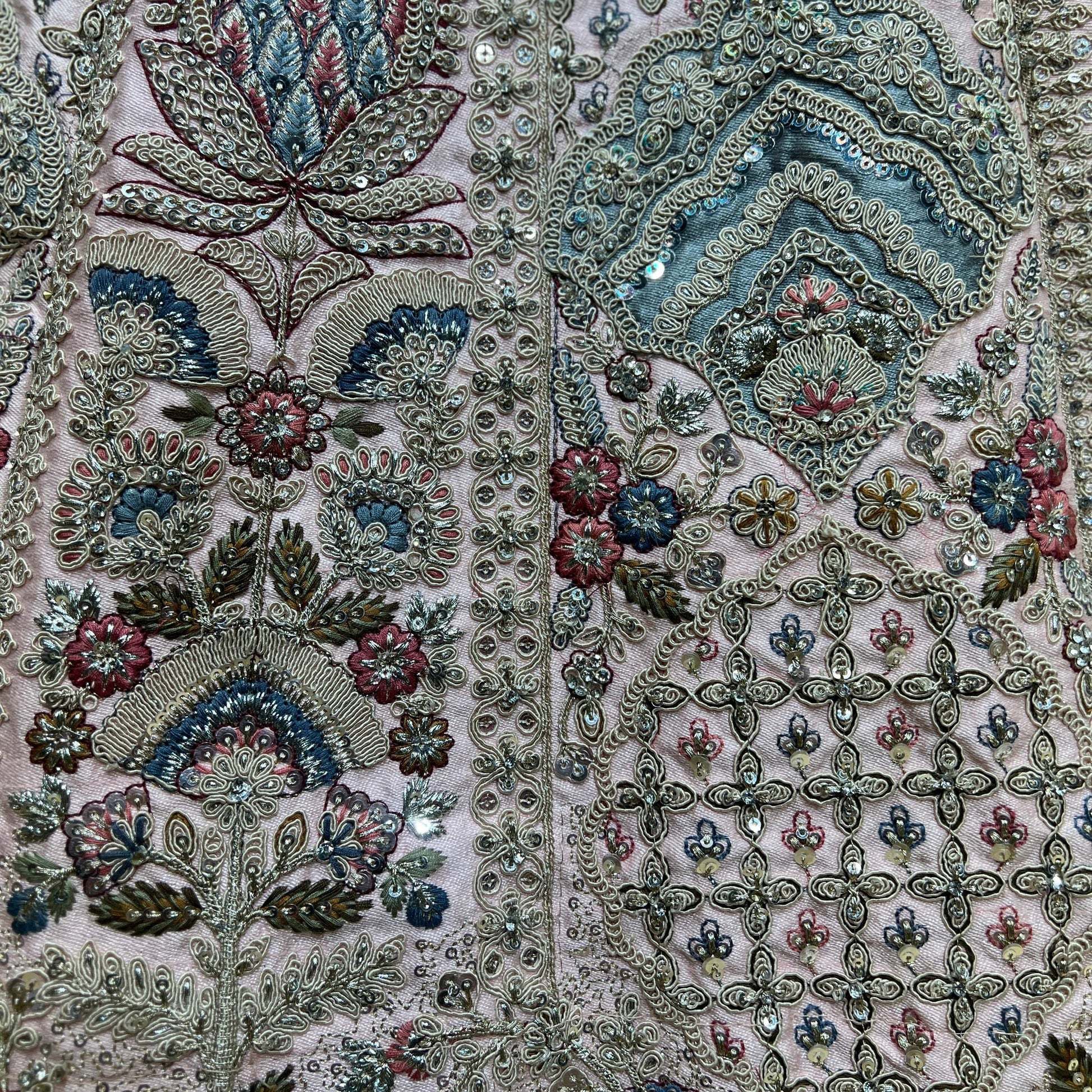 Rosé - Embroidered Raw Silk Soft Pink Bridal Wear with Double Dupatta