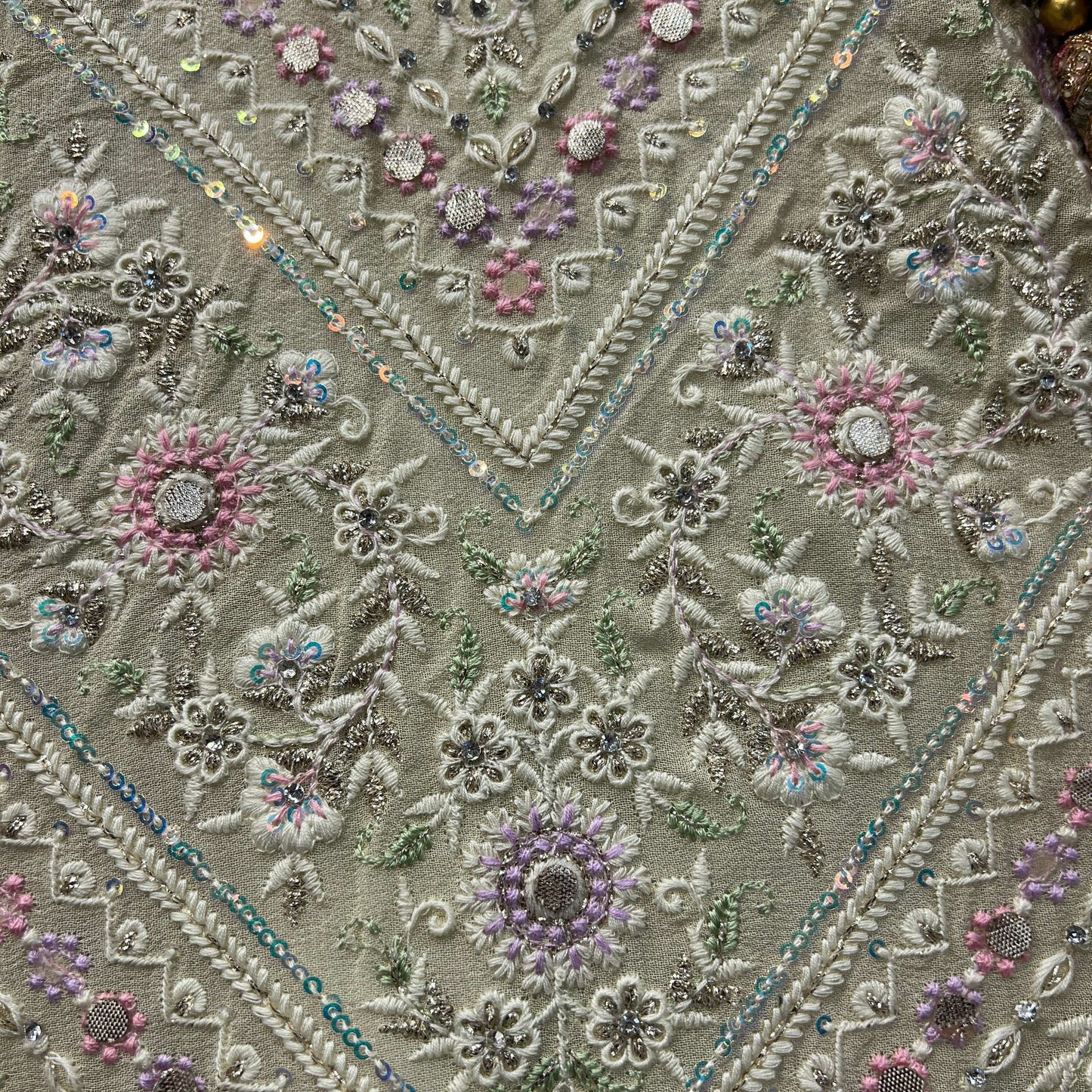 Damsel - Georgette Resham Embroidery With Velvet Patchwork Designer lehenga