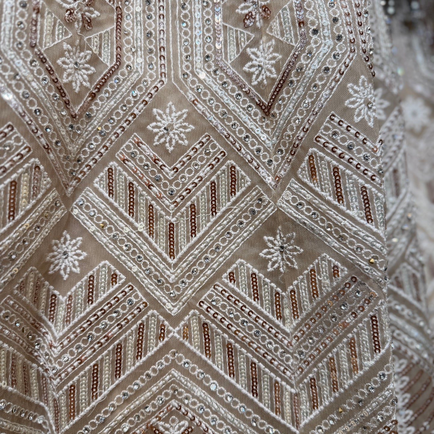 Celestial Collection: Ready-to-Wear Ivory Sangeet & Engagement Lehenga