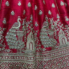 The 40-Kali Royal Red Bridal Lehenga With 12-Meter Flair
