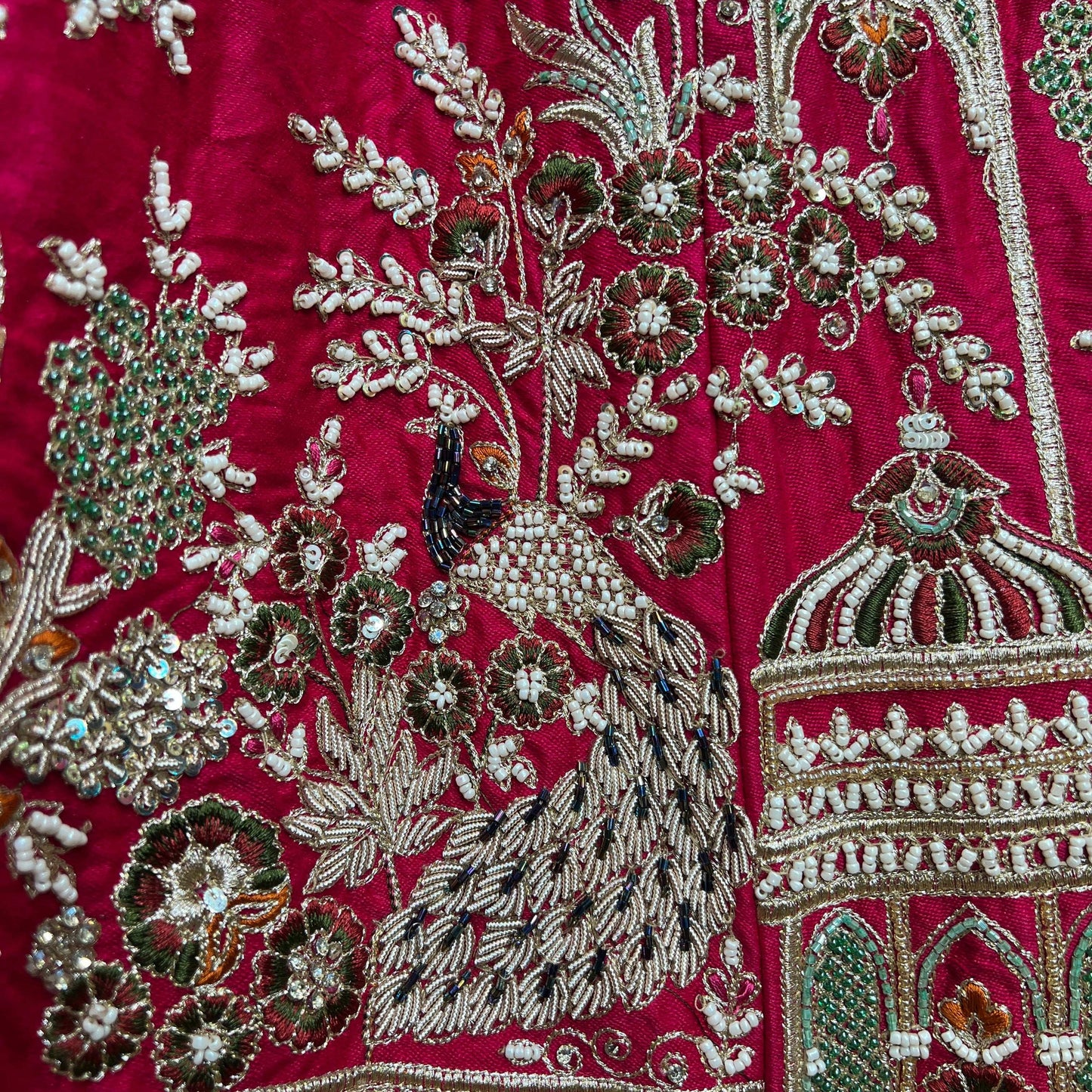 Amrapali - Doli Baraat Handwork Raw Silk Rani Pink Bridal Lehenga